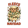 Fleece Navidad Schaf mit Lichterkette