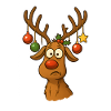 Deer Rudolph Merry Christmas sweet
