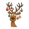 Rensdyr-Rudolf Glædelig jul
