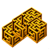 Golden Labyrinth Cube