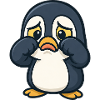 Howl Penguin Cartoon Funny Ironic