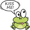Kiss Me Frog Cartoon