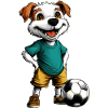 Footballeur chien