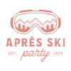 Apres skifest, ski, ski, piger aften, pink æstetik