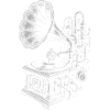 Antique Gramophone Sketch
