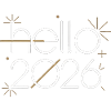 Hello 2026 Line Art Neon