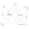 Hello 2026 Neon Fireworks