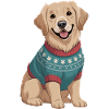 Chien nordique en pull