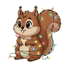 Lichterbehängtes Eichhörnchen