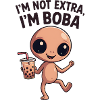 Boba Charm: Not Extra, Just Smile