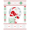 Christmas Pixel Art Santa on Mantel