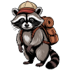 Waschbär Trekking-Design