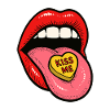 Red Lips Tongue Candy Love