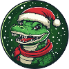 Alligator with Santa Hat