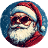 Santa Claus with sunglasses