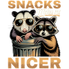 Funny Opossum and Raccoon
