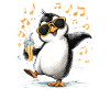 Summer penguin with sunglasses