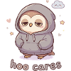 Hoo Cares Cuddly Owl Pullover Hoodie