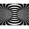 Black and white spiral vortex