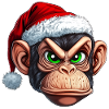 Monkey with Santa hat :)