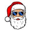 Cool Santa Claus with sunglasses