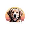 Golden Therapy Dog Motif