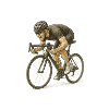 Rennradfahrer in Action Illustration