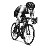Rennradfahrer Detail Illustration