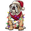 British Bulldog Christmas Design