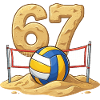 67 Beach Volley Cartoon