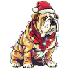 Christmas English Bulldog