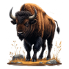 Wüstenbison im Felsental