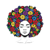 Blumen-Afro – Schwarze Geschichte Melanin-Stolz