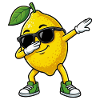 Funny Lemon in Dab Pose Cartoon