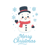 Snowman with Scarf – Merry Christmas