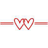 Hearts Line Symbol Love