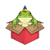 Chapeau d’anniversaire grenouille