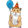 Hamster Birthday Balloon