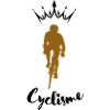 Cyclist gold on black