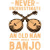 Old man Country Bluegrass Banjo Player