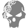 Gothic Skull with Celtic Tribal