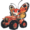 Butterfly Tractor Farmer