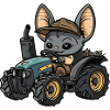 Bat Tractor Farmer