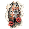 Fox with flowers