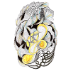 Ornamental circle feather wings