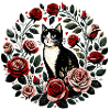 Rose Garden Cat Circle