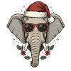 Christmas Elephant Funny