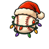 Noël Joueur de baseball drôle Noël