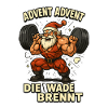 Advent the calf burns Santa Claus