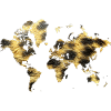 World Map Animal Pattern